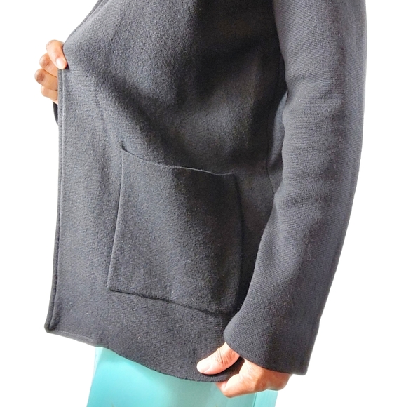 Magaschoni Black Cotton Blend Cardigan - Picture 4 of 9